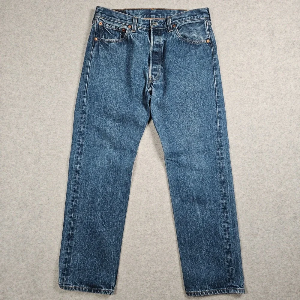 Vintage Levi's 501xx Men's 34x33 Blue Denim Jeans USA Made 08/2000 (Fits 32x30)